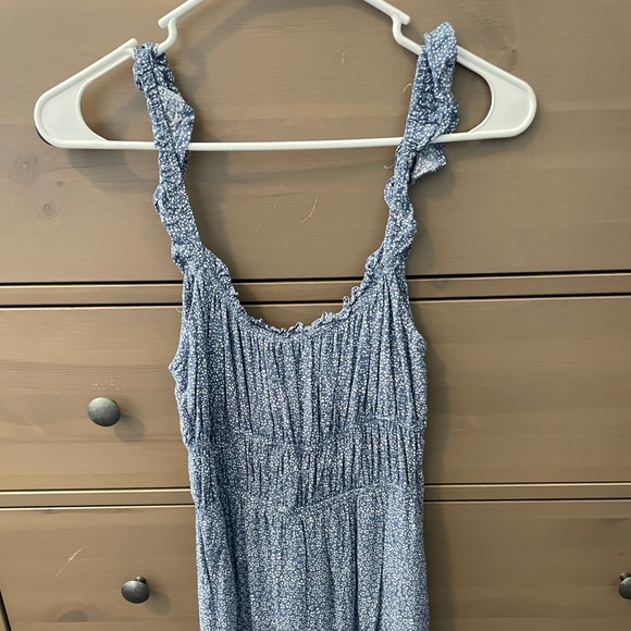 Cute blue dress with floral print - Picture 1 of 2